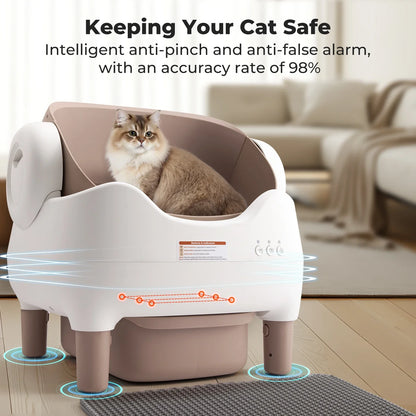 Lunapurr Self Cleaning Cat Litter Box Automatic With App Control Odor Free For Multi Cats