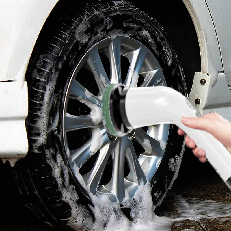 Electric Cleaning Brush with 7PCS Heads Bathroom Kitchen Cordless Handheld Shower Scrubber Spin Cleaner Multifunctional Cleaner